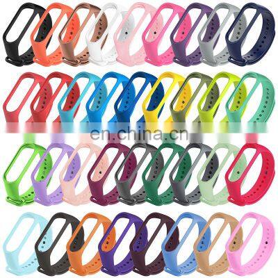 Silicone Watch Band For  Mi Band 5/6 Mi Band6 Bracelet For Miband 5 Wristband Replacement Strap