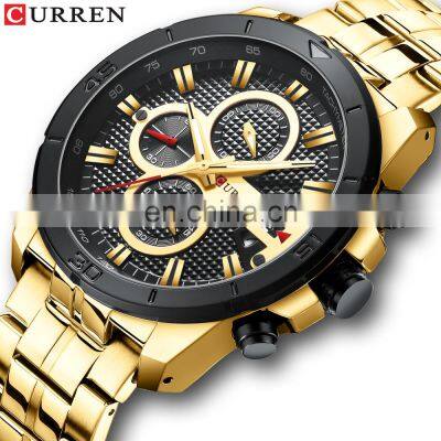 CURREN 8337 Men Luxury Business Japan Quartz Watches Stainless Steel Casual Auto Date Calendar Wristwatch