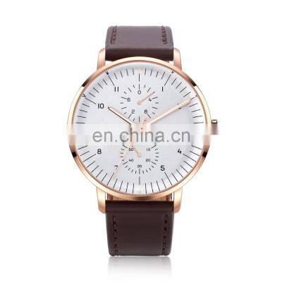 Better Quality  MINI FOCUS MF0052G Men's Fashion Watch Auto Date Leather Band Quartz Analog Men Watches