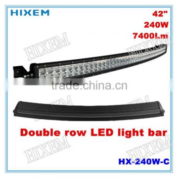 240W led light bar, led double row light bar, curved c.r.e.e led light bar offroad