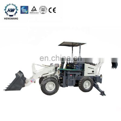 Hengwang highway construction backhoe excavator mini shovel HW08-12 multifunction tractor cab loader