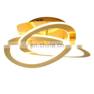 New Arrival Bedroom Living Room Ceiling Light Hallway Golden Circular Square LED Ceiling Light