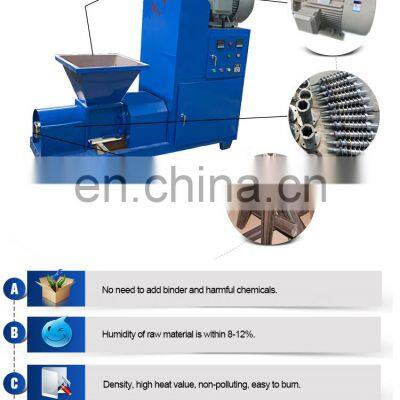Wood Sawdust Biomass Briquettes Forming Maker Corn Stalk Briquette Making Machine