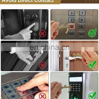 Hot Selling High Quality Retractable Pull Reel Key Chain Hands Free Door Opener With Premium Box photo-4