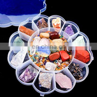 Novelty Gifts Tumbled Crystal Bead Gift Products Oem Minerales Natural Raw Precious Semi Crystals Healing Stones Box Sets