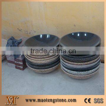 China Grey Granite Bathroom Wash Sinks, Stone Vessel Round Basins, Solid Surface Oval Sinks G603 Granite