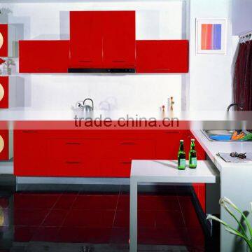 Modern wood kitchen cabinet simple designs laquer water-proof board cabinet