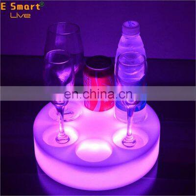 Illuminated drink tray 16 colors stand up led ice bucket modern beer cooler ice bucket led cocktail table bar hotel pub party