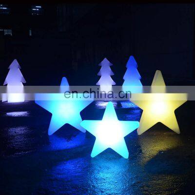 solar star led light /event party glowing plastic star /tree/snow led outdoor Christmas solar lights outdoor