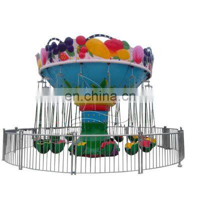 Attraction swing watermelon fruit 16 seats amusement park swing flying chair for sale