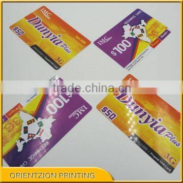 Professional quality plastic pvc scratch calling card with scratch panel