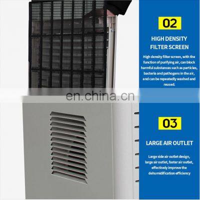 China Factory of 150L Industrial Lgr Basement Dehumidifier With Air Purifier Universal Wheel photo-3