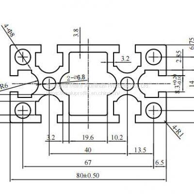 MK-8-4080W OEM Industrial Black Anodized Aluminum 4080 Aluminium Profile for SIM Rig Simulator Factory Price photo-2