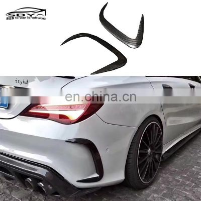 C117 CLA Carbon Fiber Rear Bumper Vent Rear Vent Trim Rear Splitter For Mercedes Benz C117 CLA CLA45