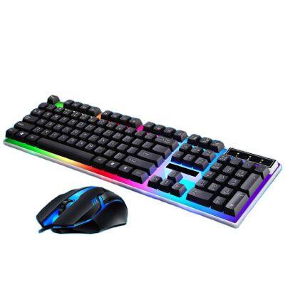 New G21B cool backlight wired mechanical gaming keyboard mouse combos set