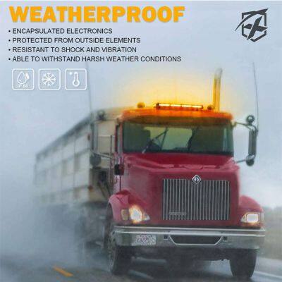 40LED Strobe Light Bar Double Side Flashing Emergency Warning Flash Light With Magnetic Base for Safety Vehicles Truck photo-3