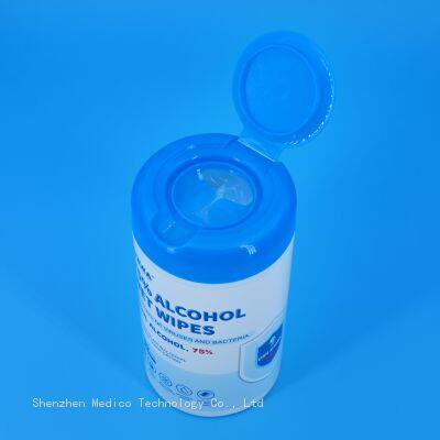 Non-woven 75% Alcohol Antibacterial Canned Wet Wipes for Personal Cleansing Moisturizing Hand photo-2