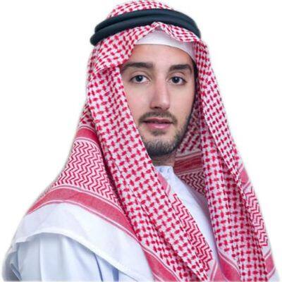 Arab Men's Shemagh Headscarf With Black Headband Muslim Headcover Headwrap Shawl Keffiyeh