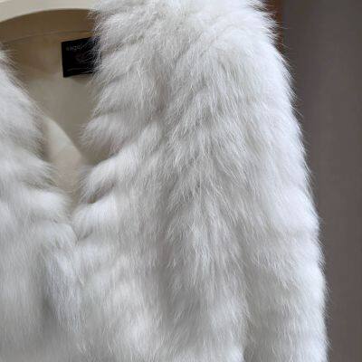 New Fox Fur Strip Fur Coat for Women Encrypted Thickened Fur Coat Short photo-4