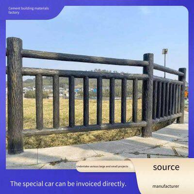 Concrete Wood-like Landscape Guardrail, Precast Cement Stone-like and Bamboo-like Fence, Bark-like and Vine-like Handrail for Parks and Scenic Spots photo-2