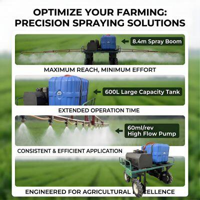 Tractor Sprayer, CE EPA Approved Gasoline Engine Gasoline Fst Power Spray Agriculture for Soybean Fields Vigorun SPRY600 photo-3