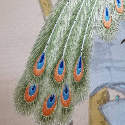 Ручная вышивка обоев