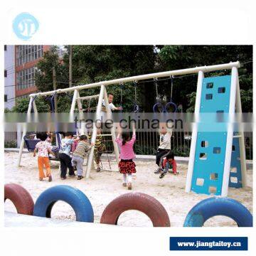 JT16-10901Best safety children multifunctional combine outdoor garden swing set with climber