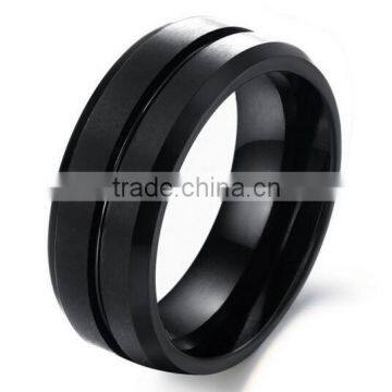 Retro Pure Tungsten Steel Black Men's Ring Finger Band Classic Personalized Gift New Style