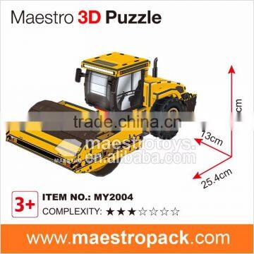 49PCS ROAD ROLLER Transportation 3d Puzzle photo-2