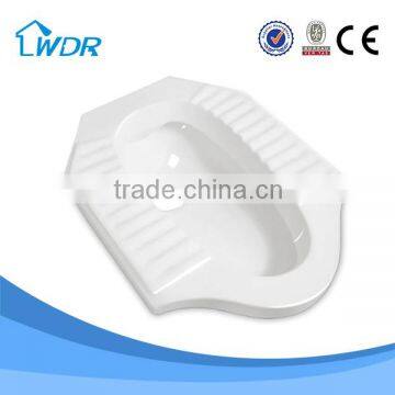 Washroom traditional ceramic squatting pan