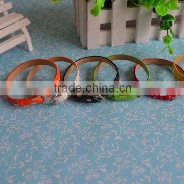 Wholesale can be Slided with Slide Charms PU Leather Bracelet