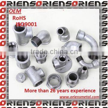 OEM malleable iron sand casting pipe fittings