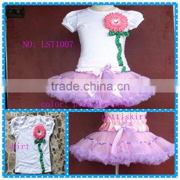 New Fashion Baby Girl Outfit,birthday Elsa Tutu Set Flower Pattern Girl 2pcs Outfits