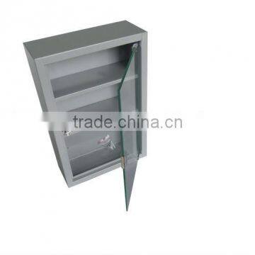 steel medicine cabinet glass door