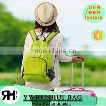 zipper and drawstring outdoor backpack school bag