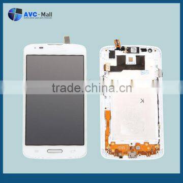 low price china mobile LCD and touch screen assembly w/frame for LG F70 D315 white