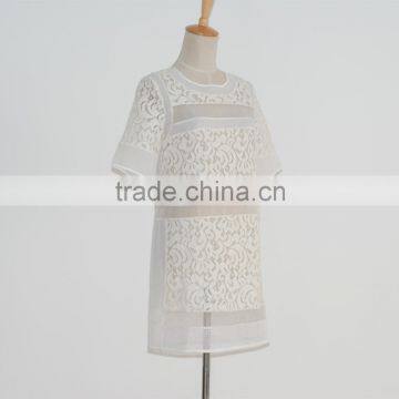 Organ Short Sleeve Straight Daily Wear Dress Women photo-3