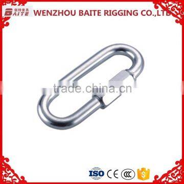 Stainless Steel AISI316/304 Quick Link Chain Connector Carabiner clips Wire Rope Clip