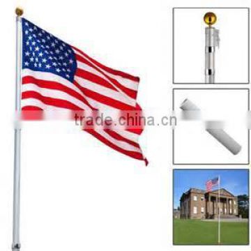 Advertising Aluminum Telescoping Country flagpole,country flag