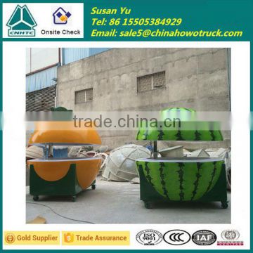 4 Wheel Fiber Glass Fruit Shape Juice Bar Kiosk for Sale                        
                                                Quality Choice