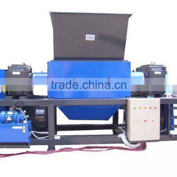 Guangzhou professional waste recycling machines manufacturer double shaft shredder waste tire shredder recycling line