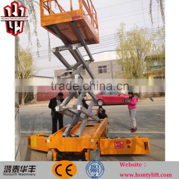 12.0m battery powered self-propelled hydraulic scissor lift platform with CE & ISO