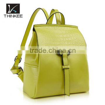 China suppliers wholesale custom design thinkee leather backpack for girls