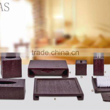 Hotel resin product bathroom accessories resin towel tray/tissue box