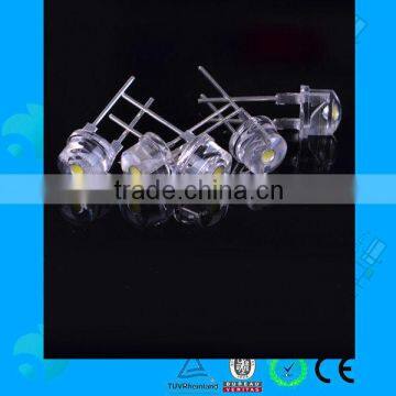 High bright 8mm straw hat led diode with low price
