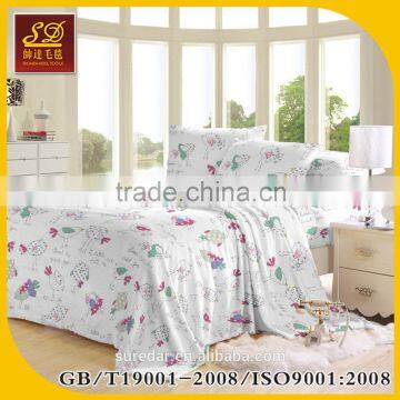 2015 100% Polyester Printed Super Soft Thick Flannel Fleece Blanket