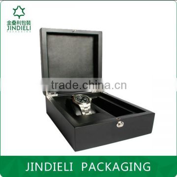 Black elegant single watch wooden box