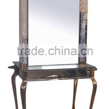 2015 prefabricated polish hollywood style mirror with lights