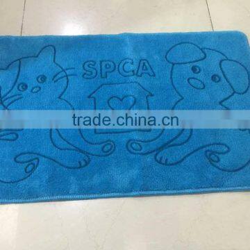 acrylic Laser animal sketch with anti-slip backing home floor mat