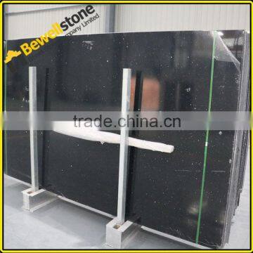 Man made sparkling black quartz tiles panels